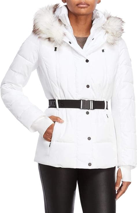 michael kors puffer coat black and white|michael kors winter puffer coat.